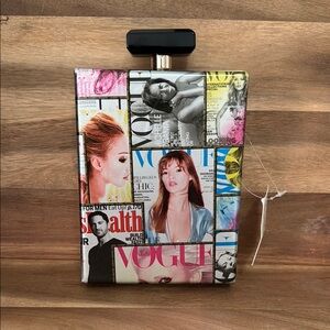 Vintage Magazine Cover Print Clutch